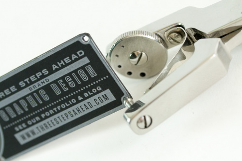 The dental dam punch—for precision hole cutting.