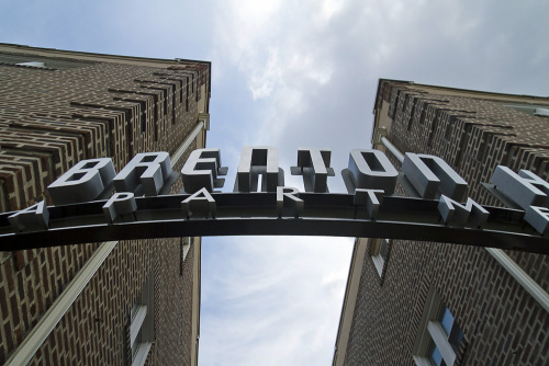 Brenton Hall Apartments sign, Narberth, Pennsylvania