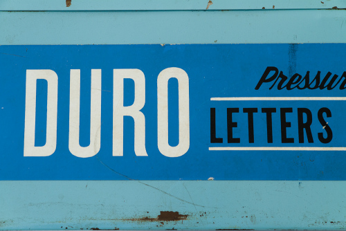 Duro Decals Pressure Sensitive Letters & Numbers Box, close-up