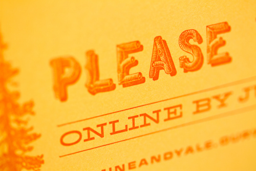 RSVP reminder, close-up