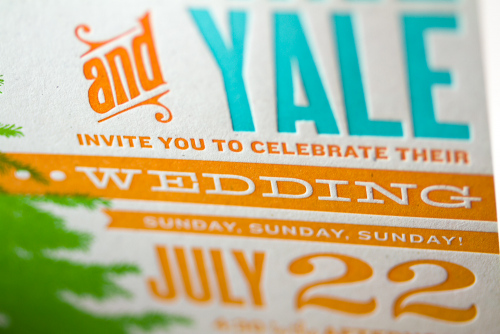 jasmine & Yale's wedding invitation, close-up