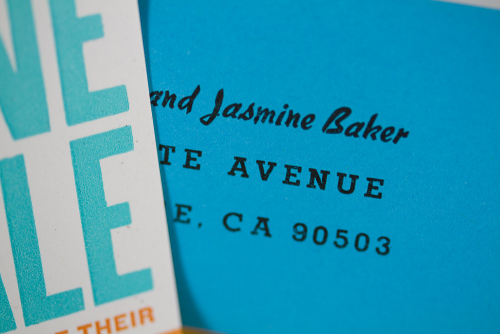 Envelope return address close-up