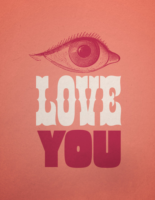 Beatles All Together Now - I Love You Print, Valentine's Day version