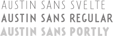 Austin Sans typeface preview