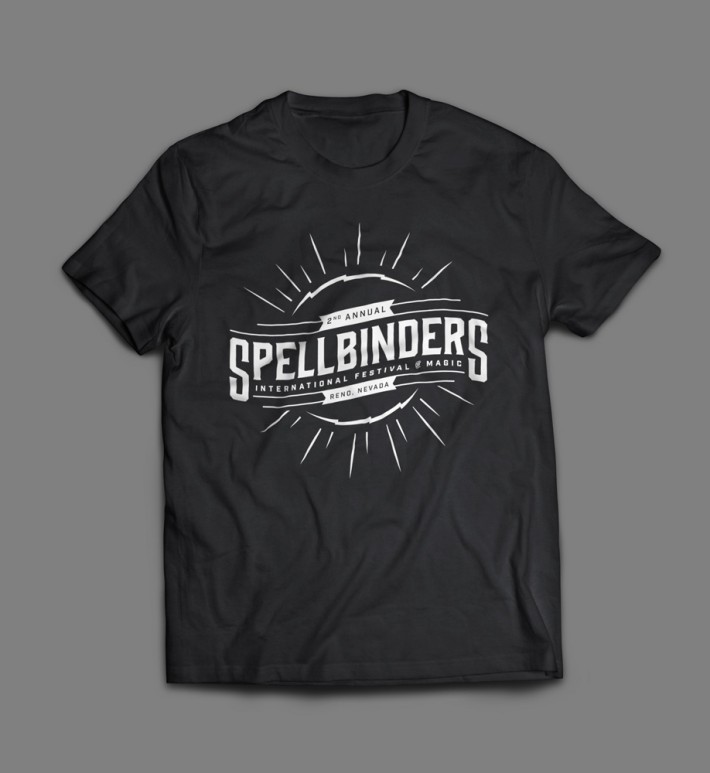 Spellbinders t-shirt, front